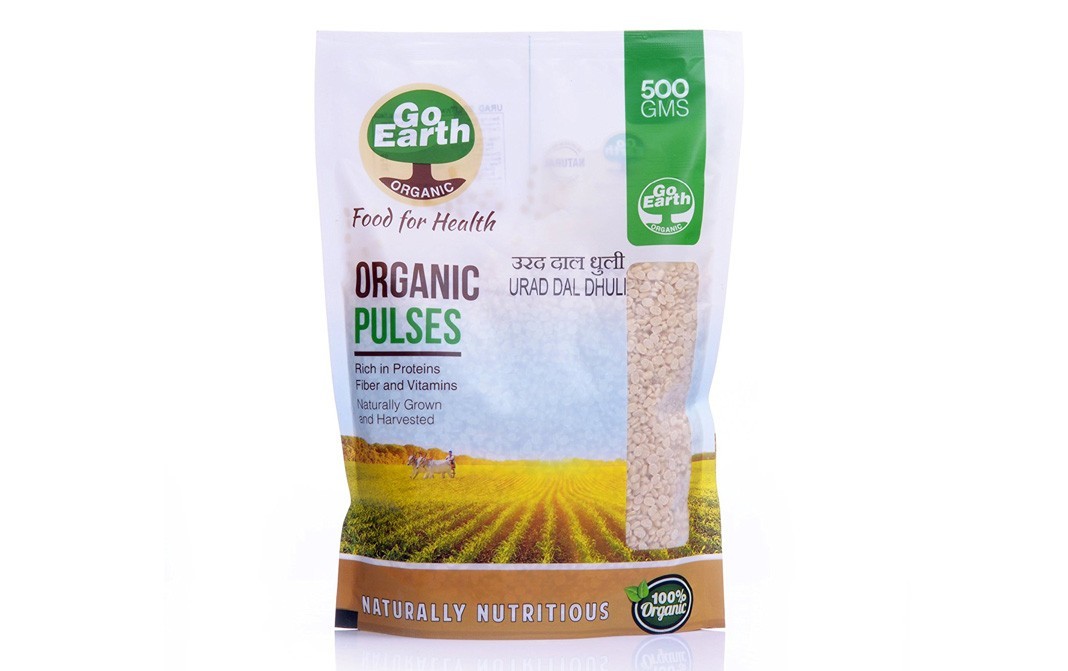 Go Earth Organic Urad Dal Dhuli    Pack  500 grams